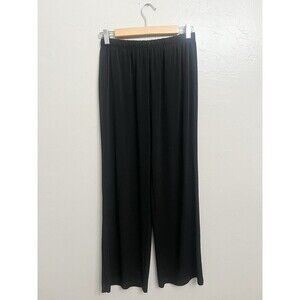 I.C. by Connie K Black Pull On Wide Leg Lounge Pants Size Medium travel business